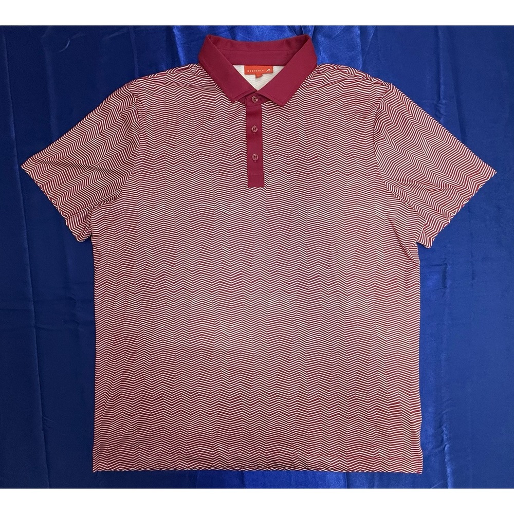 Redvanly Mens XL Isola Golf Polo Performance Stretch Color: Sangria Red Burgundy